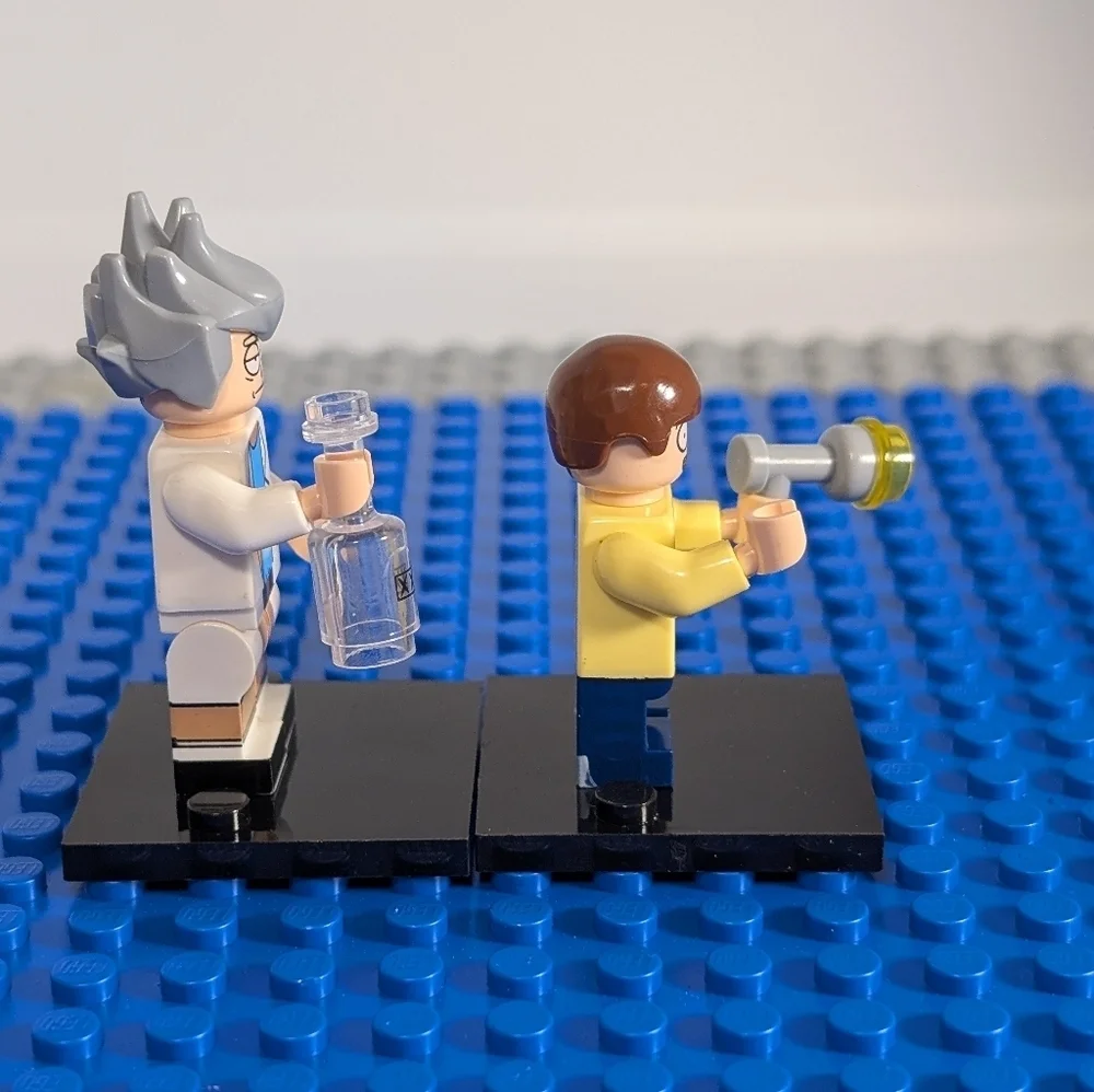 2 Minifigures- Rick and Morty Anime TV Show Building Block Toy Action Figure